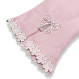 Bow & Lace Split Hem Pants