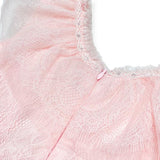 Pink Off Shoulder Lace Dress