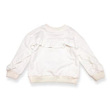 Ruffle Trims Pear Reversible Sequin Sweatshirt - White