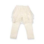 Pearl Accents Mesh Skeggings - Cream - doe a dear