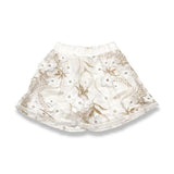 White Flowers Embroided Sheer Lace Shorts