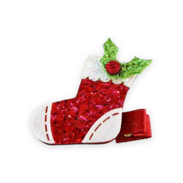 Holiday Stocking Hair Clip - doe a dear