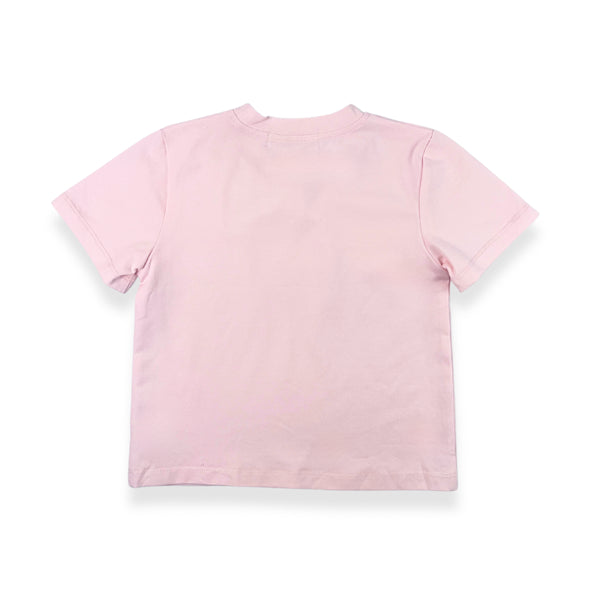 Pearl Stud Butterfly Motif Tee -pink