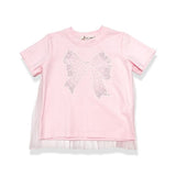 Bow Stone Tee w/ Pleat Chiffon Back