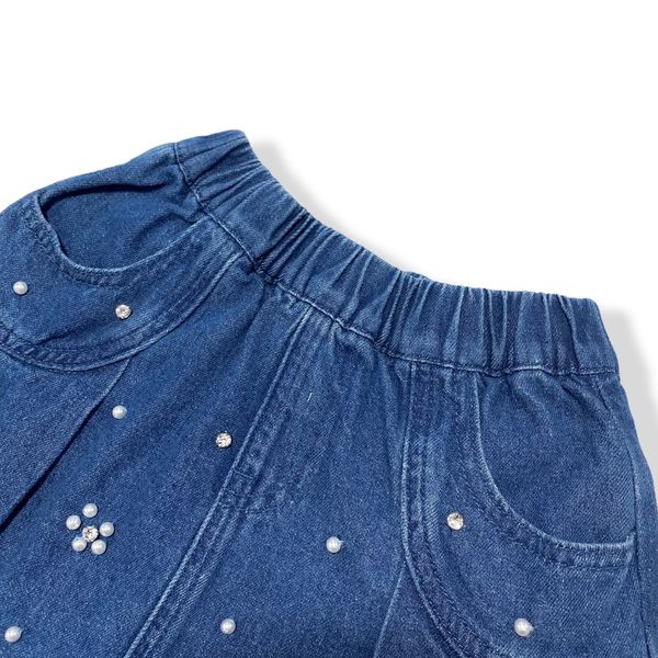 Pearl Embellished Denim Skirt - doe a dear
