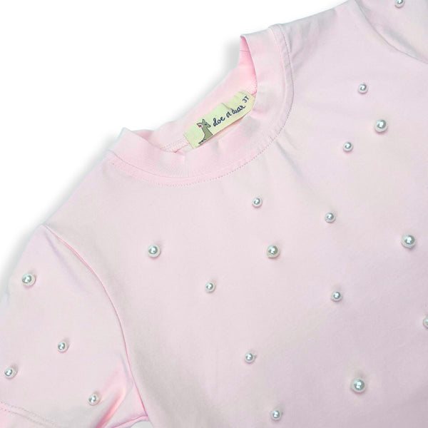 Pearl Stud Tee - pink