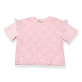 Sequin Floral Mesh Tee