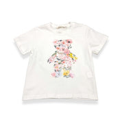 Floral Teddy Tee - white