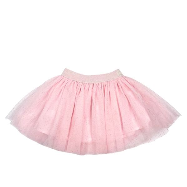 Silver Dots Tutu Skirt - pink - doe a dear