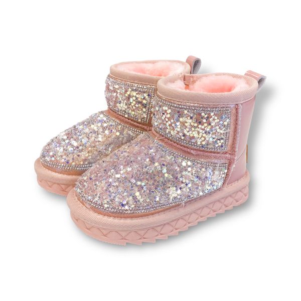 Mini Star Sequin Boots - Pink - doe a dear