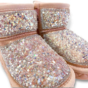 Mini Star Sequin Boots - Pink - doe a dear