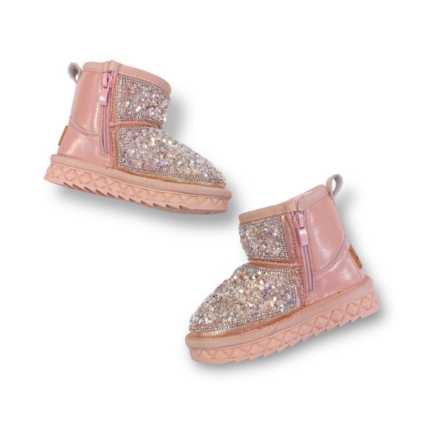 Mini Star Sequin Boots - Pink - doe a dear