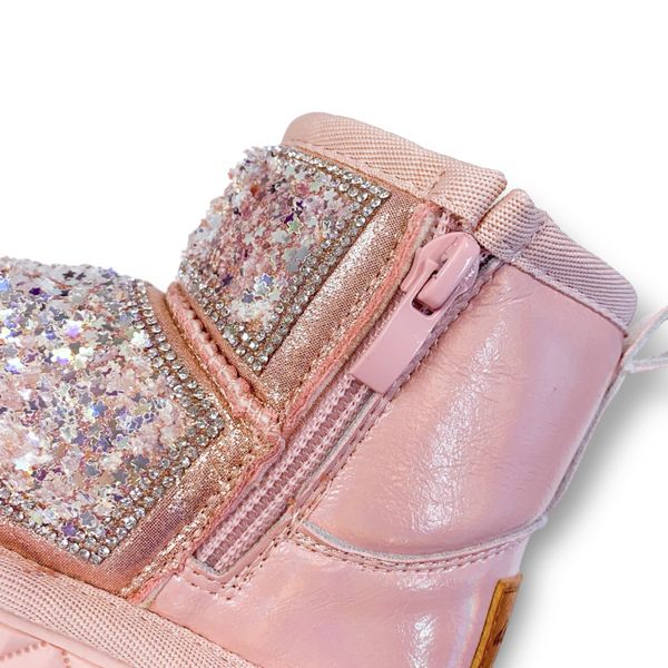 Mini Star Sequin Boots - Pink - doe a dear