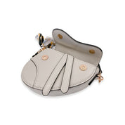 Grey Saddle Purse - doe a dear