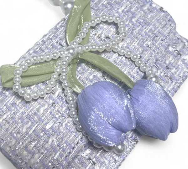 Lily & Bow Tweed Purse -purple - doe a dear