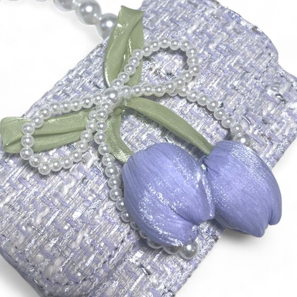Lily & Bow Tweed Purse -purple - doe a dear