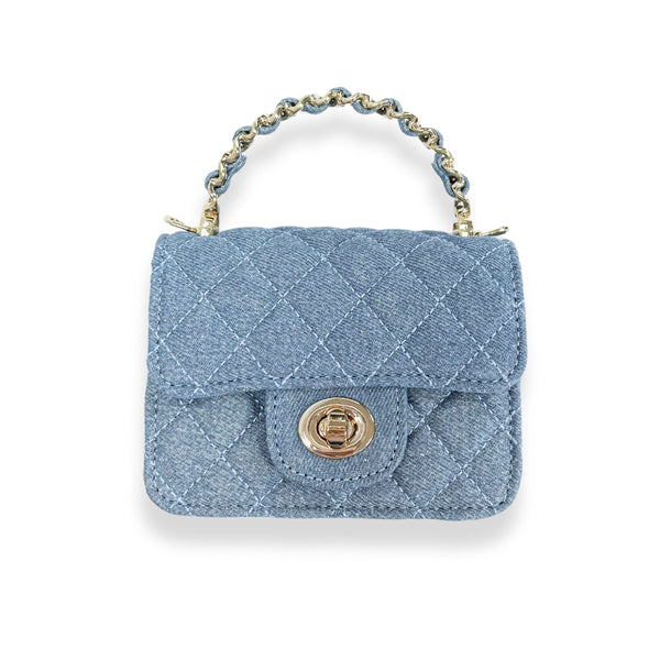 Sparkly Denim Quilted Purse