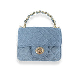 Sparkly Denim Quilted Purse