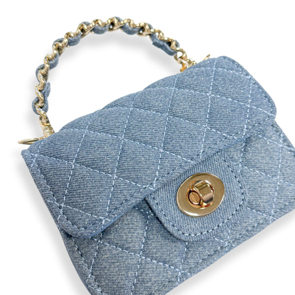 Sparkly Denim Quilted Purse