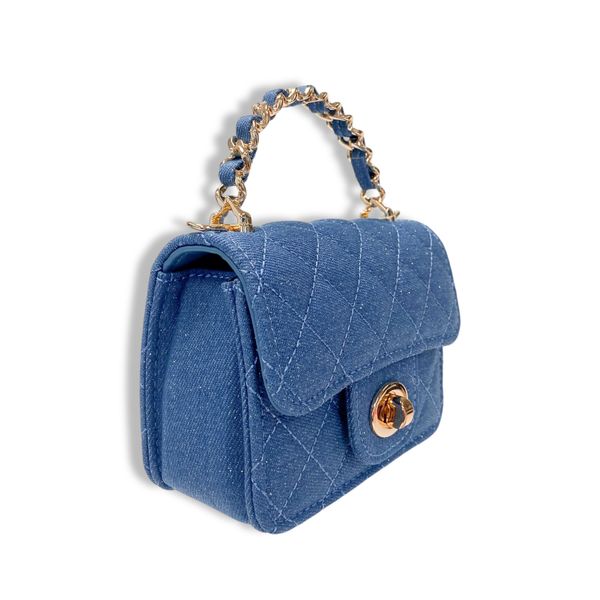 Sparkly Denim Quilted Purse - doe a dear