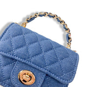 Sparkly Denim Quilted Purse