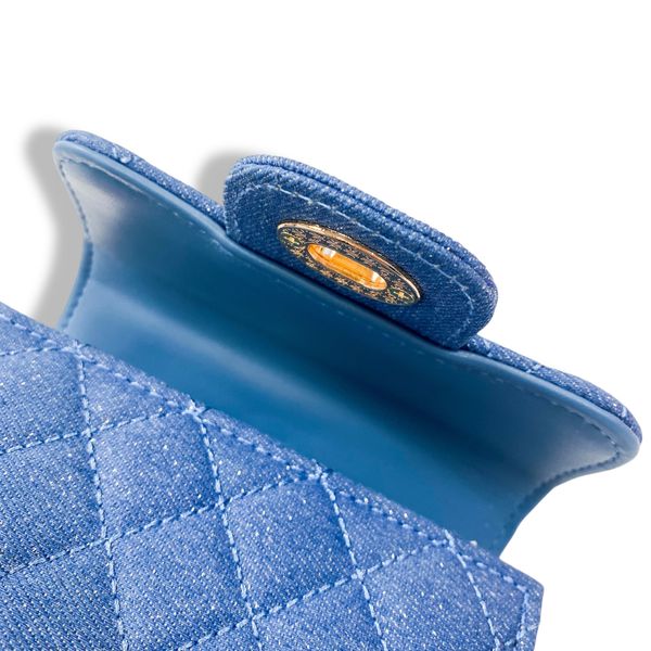 Sparkly Denim Quilted Purse - doe a dear
