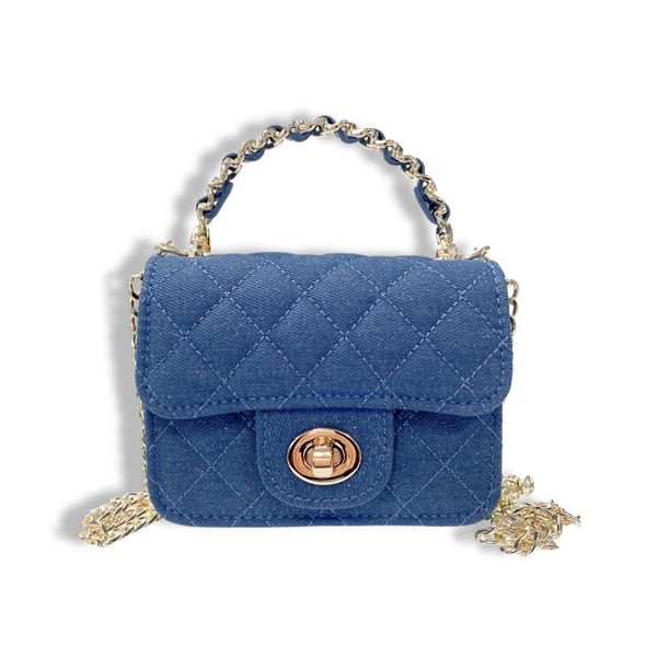Sparkly Denim Quilted Purse - doe a dear