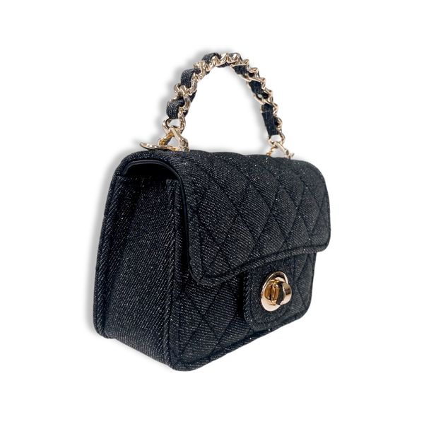 Sparkly Denim Quilted Purse - doe a dear