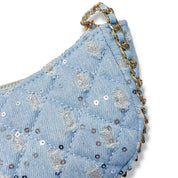 Denim Crescent Purse - doe a dear