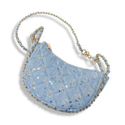 Denim Crescent Purse - doe a dear