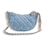 Denim Crescent Purse - doe a dear