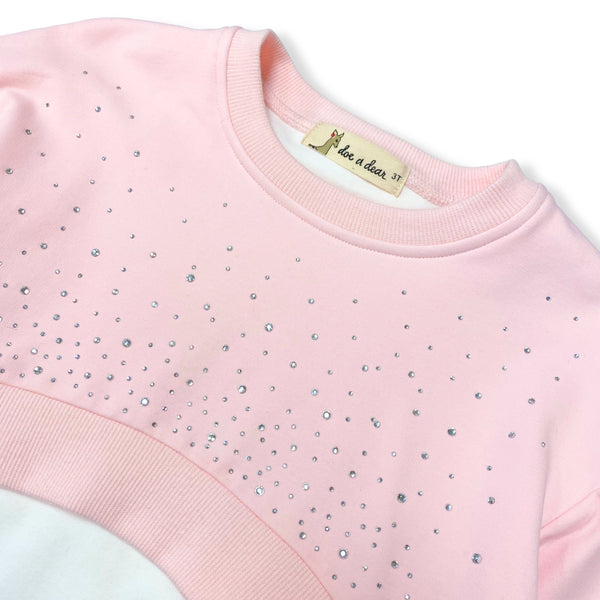 2-In-1 Silver Gem L/S Top Pink - doe a dear