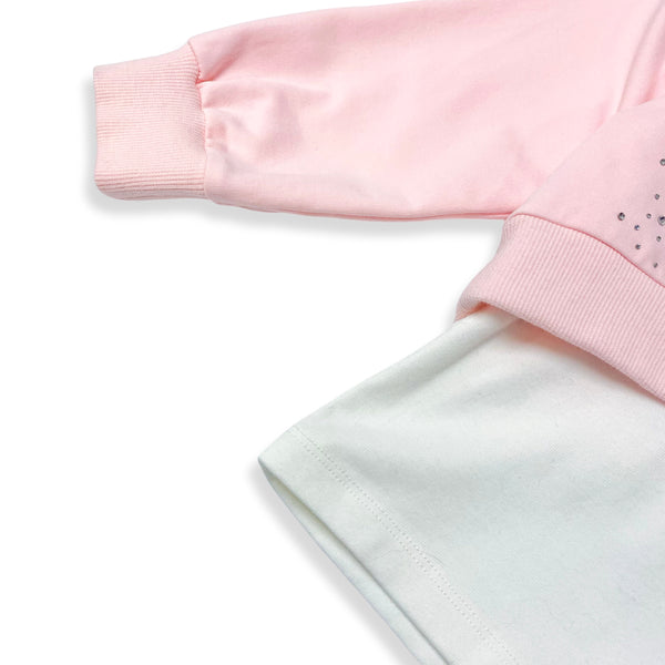2-In-1 Silver Gem L/S Top Pink - doe a dear
