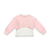 2-In-1 Silver Gem L/S Top Pink - doe a dear