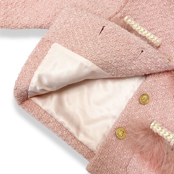 Feather Trim Jacket - doe a dear