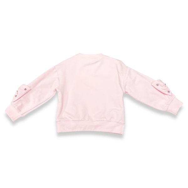 Rhinestoned Bow L/S Top - pink - doe a dear