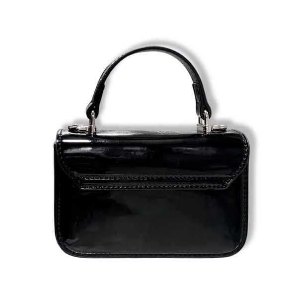 Rhinestone Decor Patent Purse - doe a dear