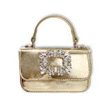 Rhinestone Decor Patent Purse