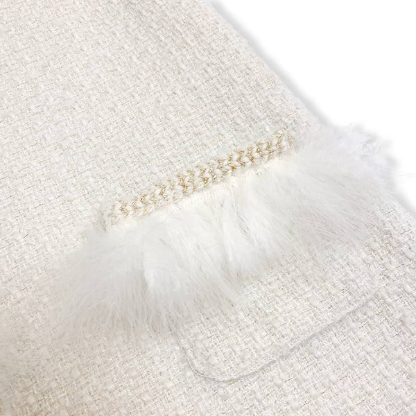 Feather Trim Dress - doe a dear
