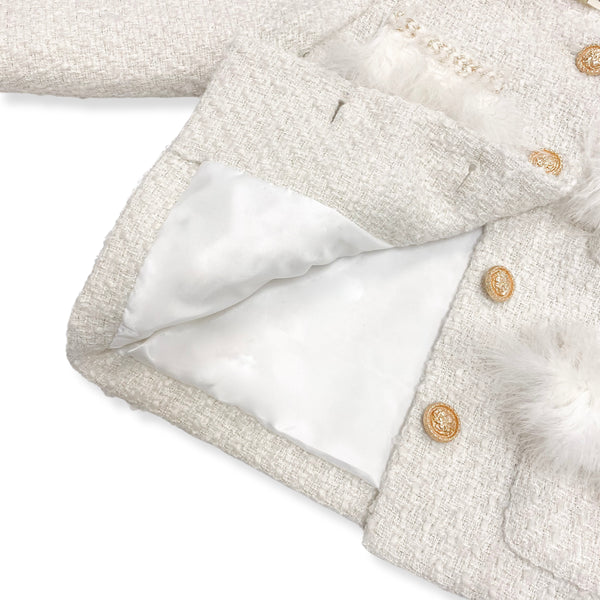 Feather Trim Jacket - doe a dear