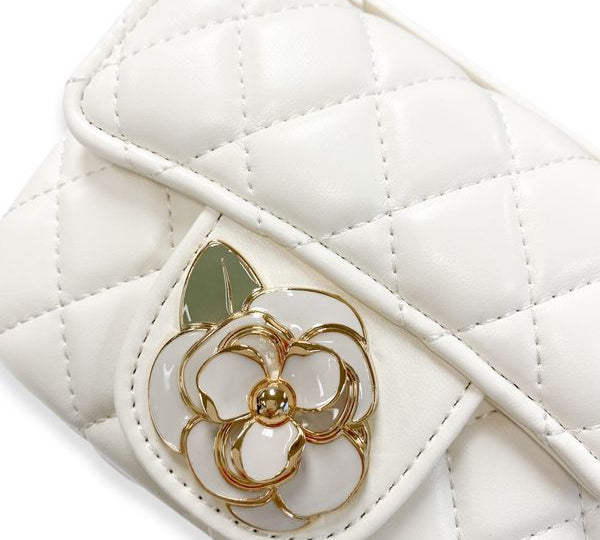 Floral Decor Quilted Purse - doe a dear