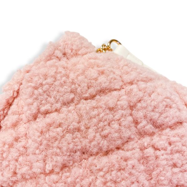 Sherpa Mixed Quilted Purse - Pink - doe a dear