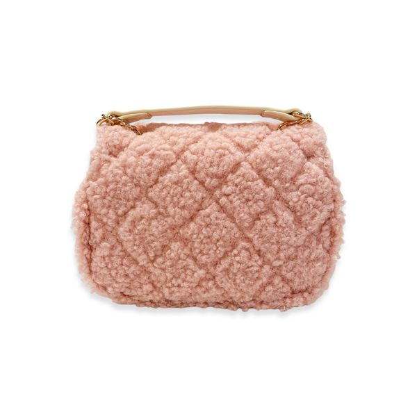Sherpa Mixed Quilted Purse - Pink - doe a dear