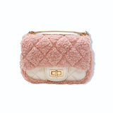 Sherpa Mixed Quilted Purse