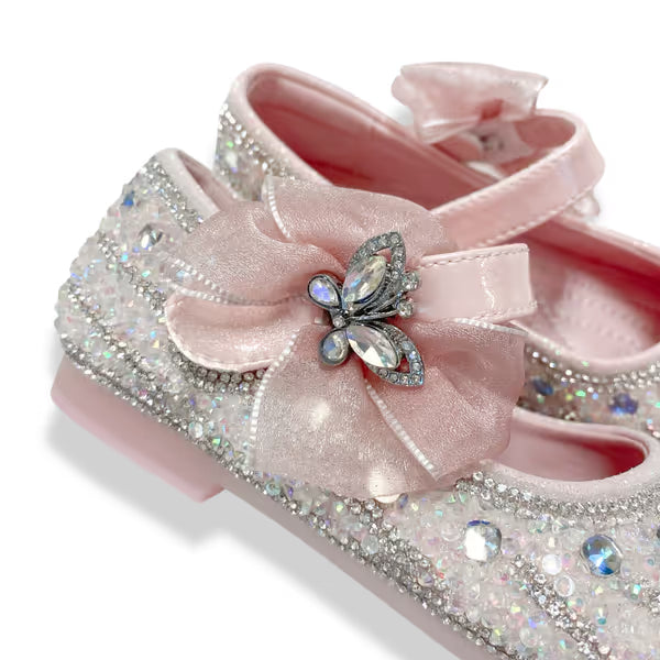 Butterfly Strap Rhinestone Flats - doe a dear