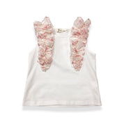 Floral Ruffle Trim Vest - doe a dear