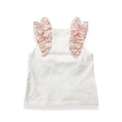 Floral Ruffle Trim Vest - doe a dear