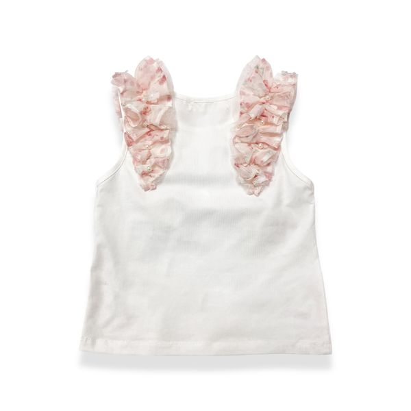 Floral Ruffle Trim Vest - doe a dear
