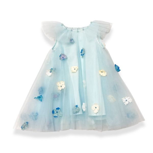 Floral Motif Mesh Layer Dress - doe a dear