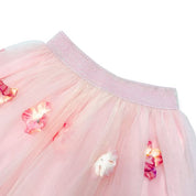 Floral Applique Mesh Layer Tutu - doe a dear